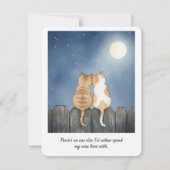 Funny Cat Valentine Card for Husband or Wife Love シーズンカード (正面)