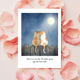 Funny Cat Valentine Card for Husband or Wife Love シーズンカード