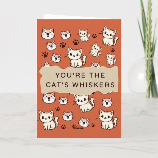 Funny Cat valentine's day cards カード (裏面)