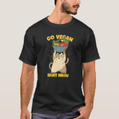 Funny Cat Veganism Plant Based Vegan Premium Tシャツ (正面)