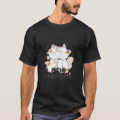 Funny Cat with Coffee Mug Good Morning Tシャツ (正面)