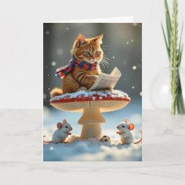 Funny cat Xmas card  シーズンカード