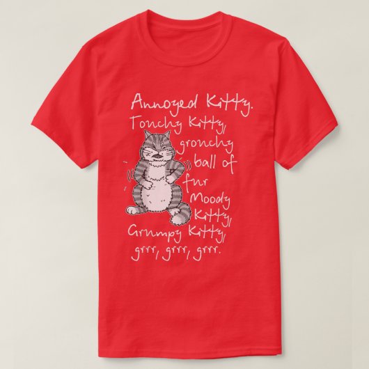 Funny Cat  Yarn  String Theory  Tシャツ (デザイン正面)