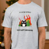 Funny Cat Yule Be Sorry Christmas Tシャツ