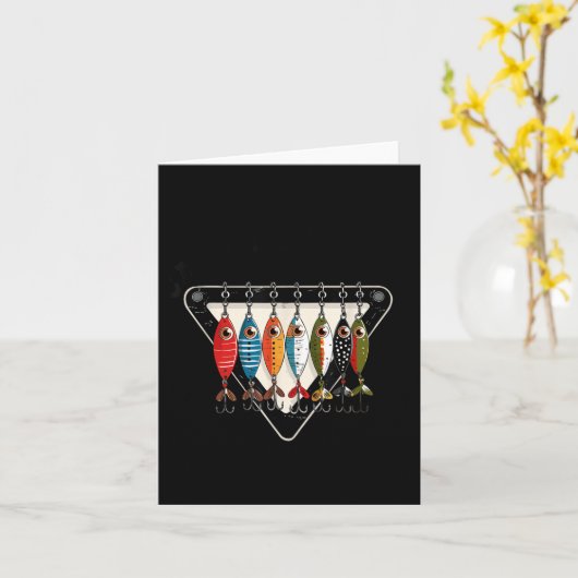 Funny Catch Ya Later Fishing Lure Angler Fisherman カード (黄色い花)