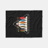 Funny Catch Ya Later Fishing Lure Angler Fisherman フリースブランケット (正面(横))