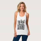Funny Catfather Vintage Cat Quote Graphic Shirt_1 タンクトップ (正面フル)