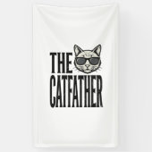 Funny Catfather Vintage Cat Quote Graphic Shirt_1 横断幕 (縦)