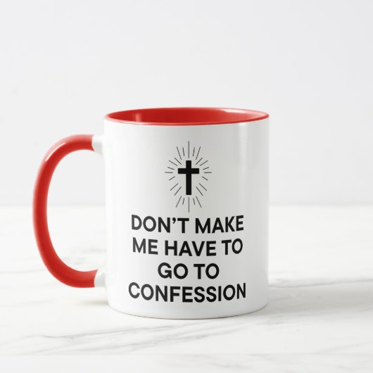 Funny Catholic Confession マグカップ (左)