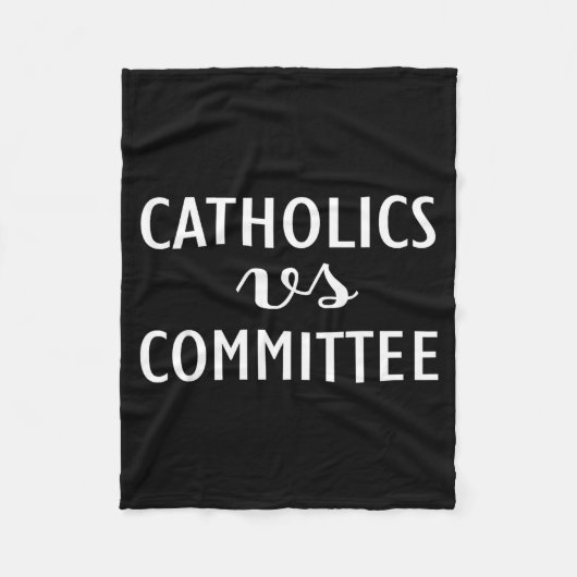 Funny Catholics Vs Committees  フリースブランケット (正面)