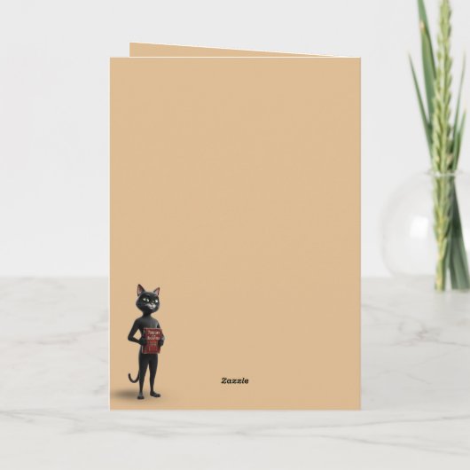 Funny cats Christmas card カード (裏面)