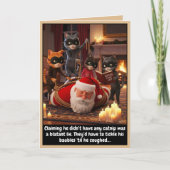 Funny cats Christmas card カード (正面)