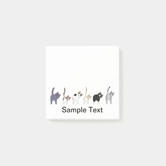 funny cats design post it ポストイット (正面)