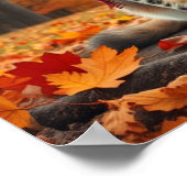 Funny Cats in Preppy Fall Attire and Hats   ポスター (角)