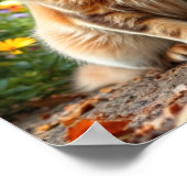 Funny Cats in Preppy Summer Attire and Hats   ポスター (角)