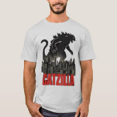 Funny Catzilla Cat Monster T-Shirt Tシャツ (正面)