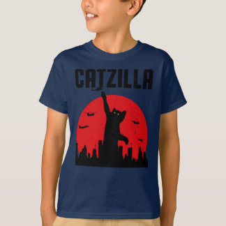  Funny Catzilla cat saying vintage for girls & Tシャツ