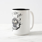 Funny Caw Shirt Black Crow Black Bird Funny Crow H ツートーンマグカップ (正面右)