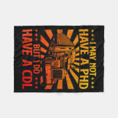 Funny Cdl Trucker Design For Men Women Semi Truck フリースブランケット (正面(横))