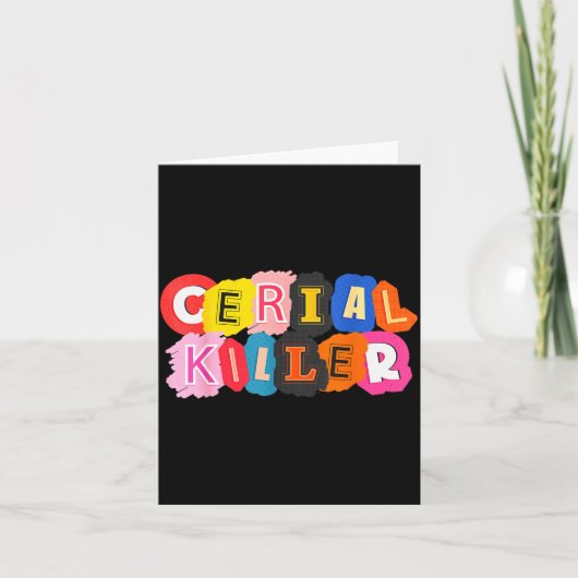 Funny Cereal Killer Cereal Design For Breakfast Lo カード (正面)