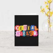 Funny Cereal Killer Cereal Design For Breakfast Lo カード (黄色い花)