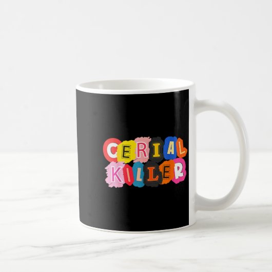 Funny Cereal Killer Cereal Design For Breakfast Lo コーヒーマグカップ (右)