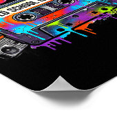 Funny Cette Graffiti 80s 90s Raised On Old School ポスター (角)