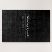 Funny Challenging Black Solid Color for Adults ジグソーパズル (横)