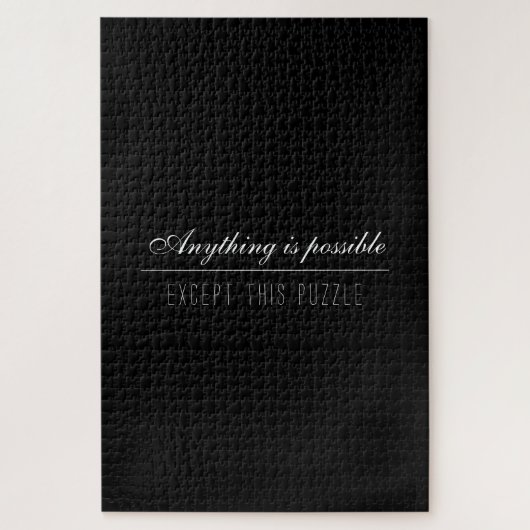 Funny Challenging Black Solid Color for Adults ジグソーパズル (縦)