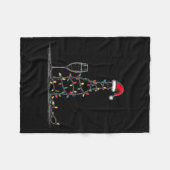 Funny Champagne Christmas Graphics Lights Lover Dr フリースブランケット (正面(横))