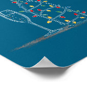 Funny Champagne Christmas Graphics Lights Lover Dr ポスター (角)