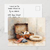 Funny Change of Address from Calico Cat ポストカード (正面/裏面)