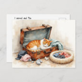 Funny Change of Address from Orange Cat ポストカード (正面/裏面)