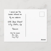 Funny Change of Address from Orange Cat ポストカード (裏面)