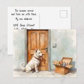 Funny Change of Address from White Dog ポストカード (正面/裏面)