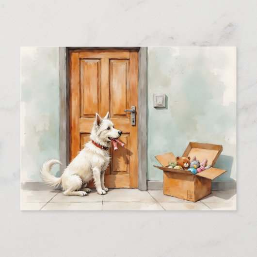 Funny Change of Address from White Dog ポストカード (正面)