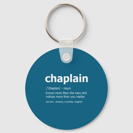 Funny Chaplain Definition New Job Gift For Chaplai キーホルダー (正面)