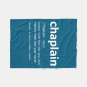 Funny Chaplain Definition New Job Gift For Chaplai フリースブランケット (正面(横))