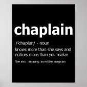 Funny Chaplain Definition New Job Gift For Chaplai ポスター (正面)