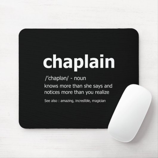 Funny Chaplain Definition New Job Gift For Chaplai マウスパッド (マウス)