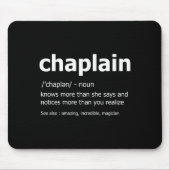 Funny Chaplain Definition New Job Gift For Chaplai マウスパッド (正面)