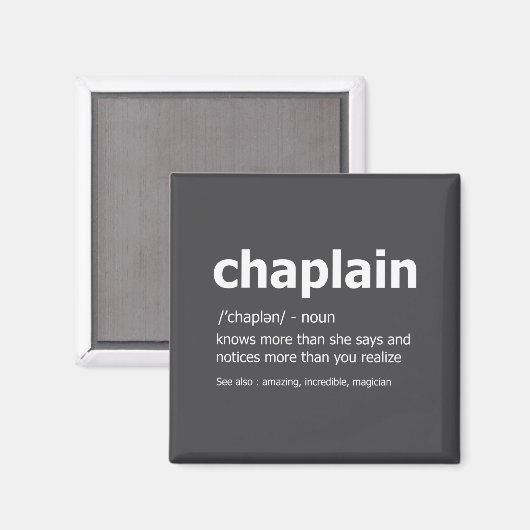 Funny Chaplain Definition New Job Gift For Chaplai マグネット (正面/裏面)