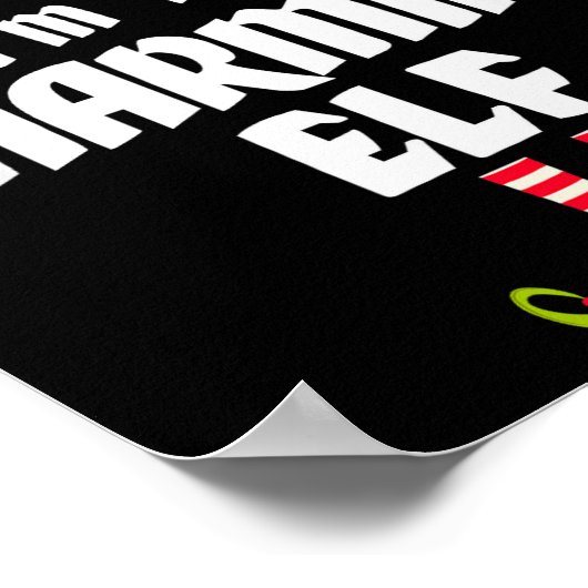 Funny Charming Elf Matching Family Group Pj Christ ポスター (角)