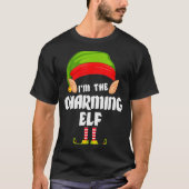 Funny Charming Elf Matching Family Group Pj Christ Tシャツ (正面)