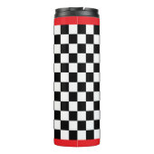 Funny Checkered Flag Racing Travel Mug Gift タンブラー (裏面)