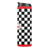 Funny Checkered Flag Racing Travel Mug Gift タンブラー (回転右)