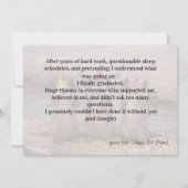 🎓Funny Cheeky Otter Celebration Card – Custom  招待状 (裏面)