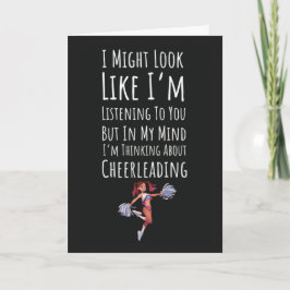 Funny Cheerleading Cards Cheerleader Sports Black カード