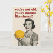 Funny cheese Birthday card カード (黄色い花)