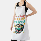 Funny Cheese Gouda Queso Food Pun  エプロン (インサイチュ)